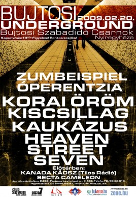 Zumbeispiel (HU), Óperentzia (HU), Korai Öröm (HU), Kiscsillag (HU), Kaukázus (HU), Heaven Street Seven (HU)