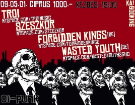 Wasted Youth (D), Forbidden Kings (D), Szeszkor (HU), Troi! (HU)