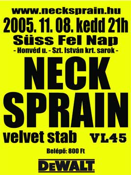 Neck Sprain, Velvet Stab, VL45, Tues-DIE