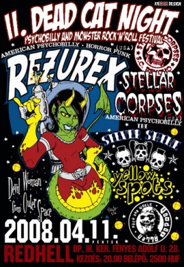 REZUREX (USA), Stellar Corpses (USA), Silver Shine (HU), Yellow Spots (HU), Voodoo Allen (HU)