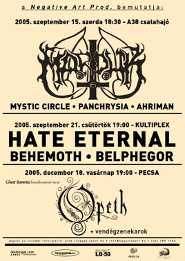 Marduk (SWE), Mystic Circle (D), Panchrysia (B), Ahriman